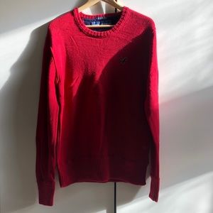 Oversized red cotton sweater